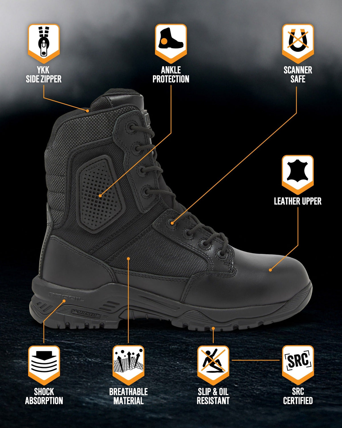 Magnum Boots STRIKE FORCE 8" Boot SZ