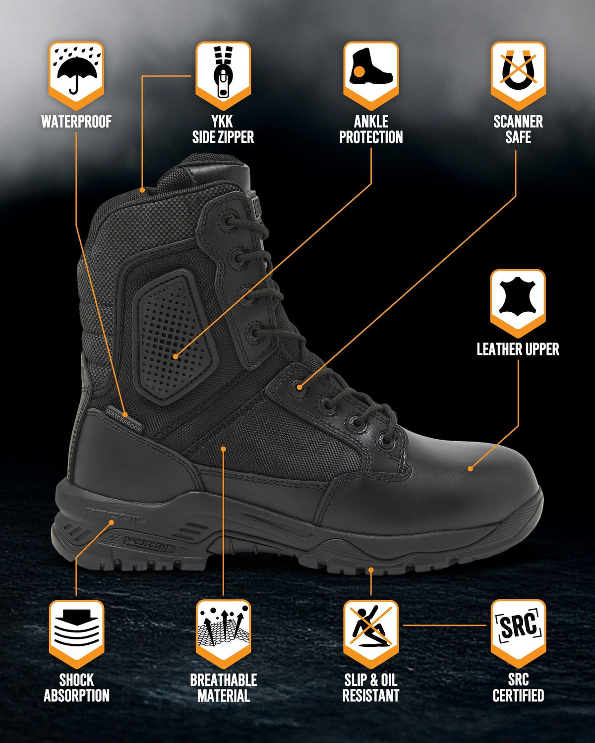 Magnum Boots STRIKE FORCE 8" Boot SZ WP