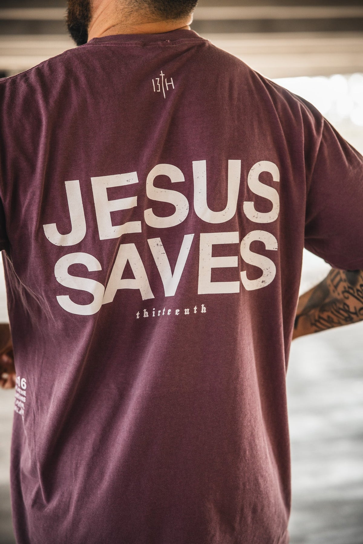 Jesus Saves Berry Tee