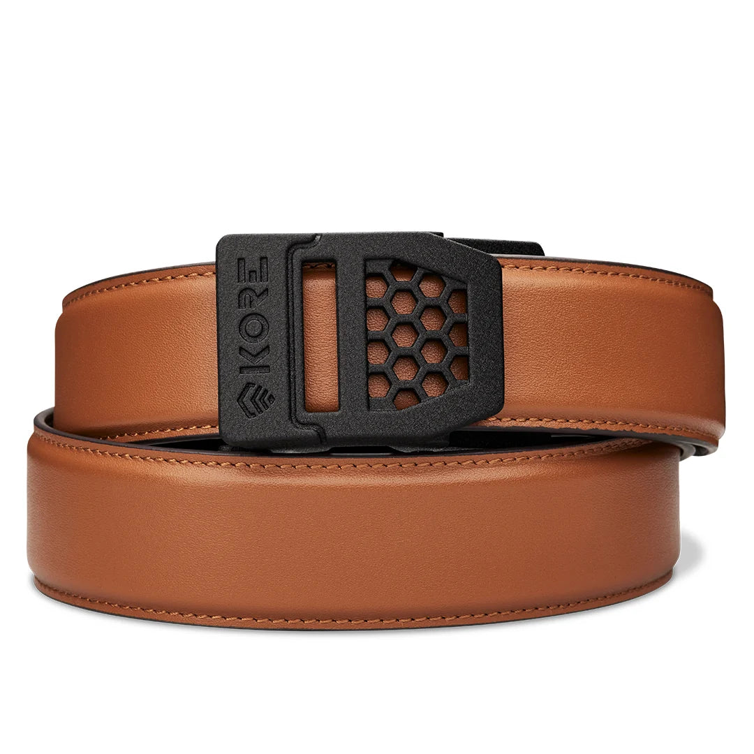 Kore Essentials Tan Leather Gun Belt 1.5"