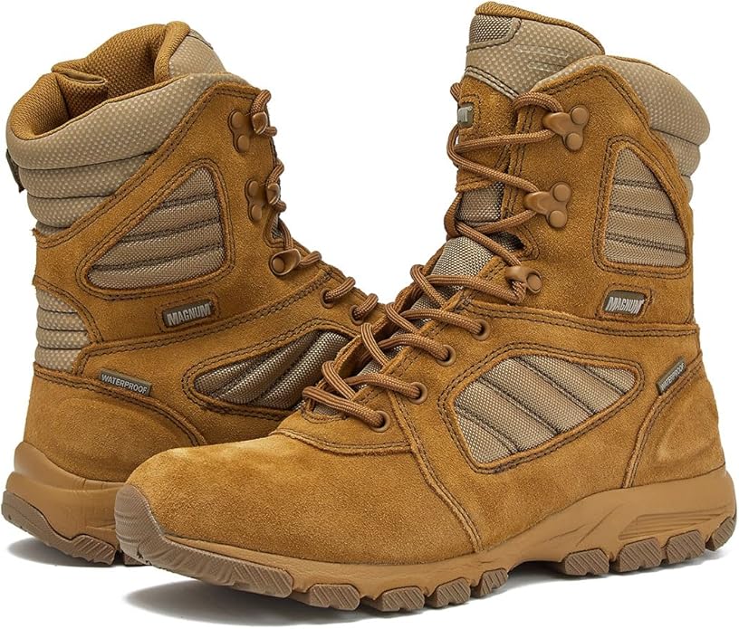 Magnum Boots MAG SHIELD Suede Leather 8" Work Boot SZ WP