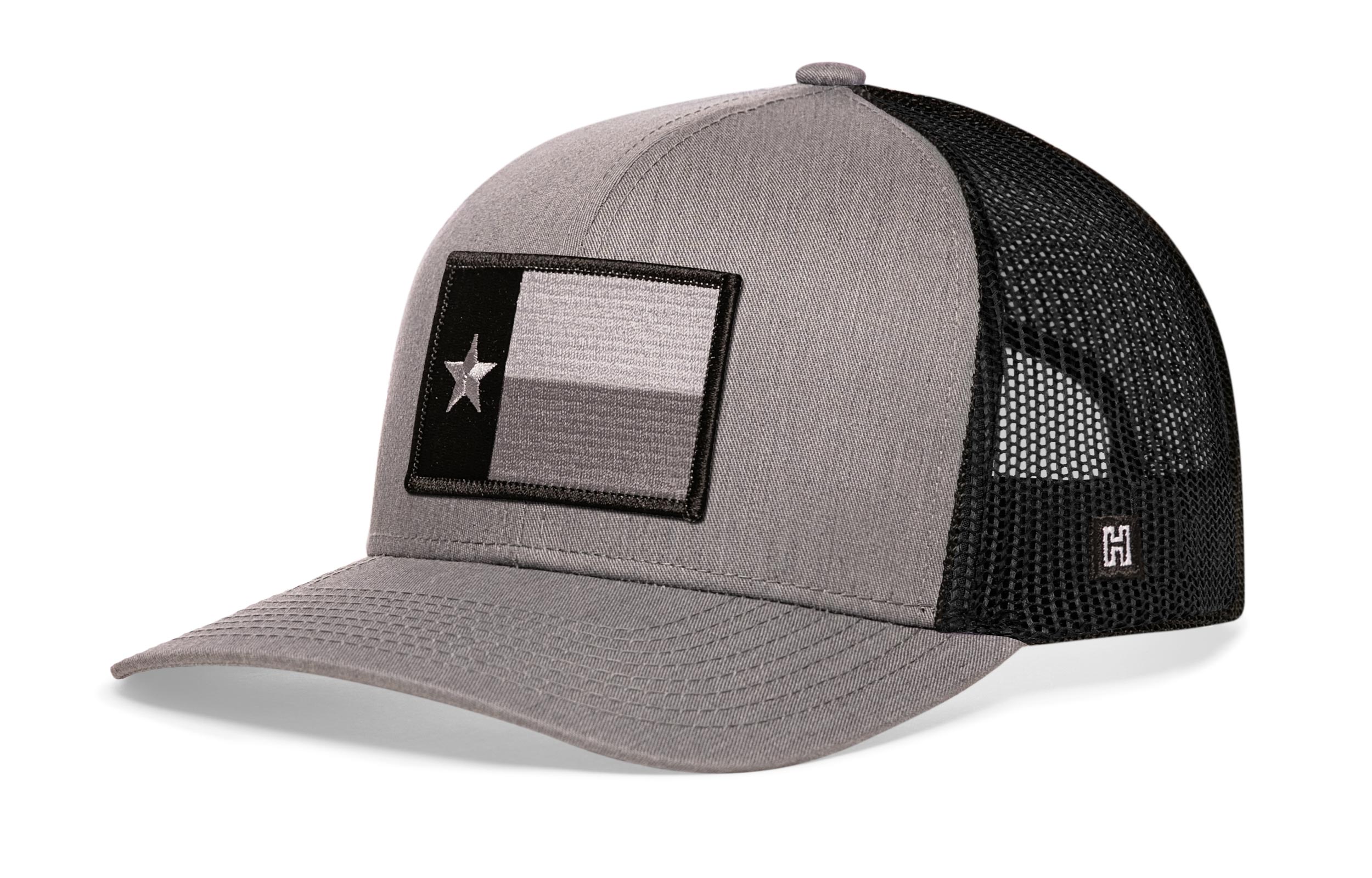 Texas Flag Trucker Hat | Gray-Black Tactical TX Snapback