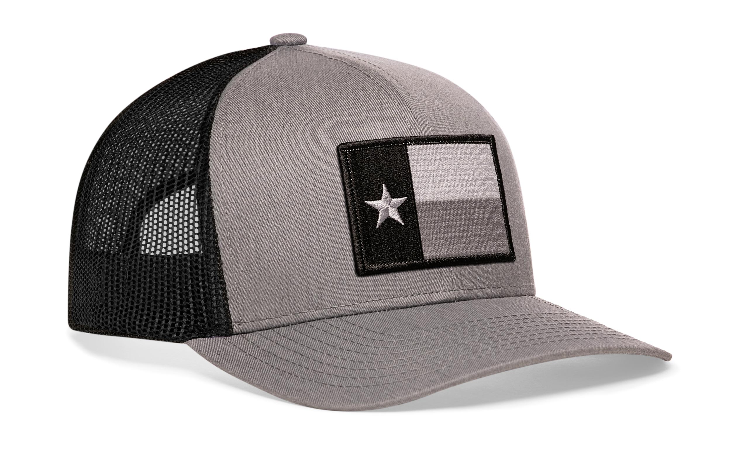 Texas Flag Trucker Hat | Gray-Black Tactical TX Snapback