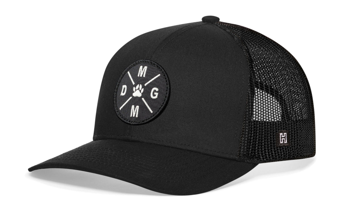 Dog Mom Trucker Hat Embroidered | Black Dog Snapback