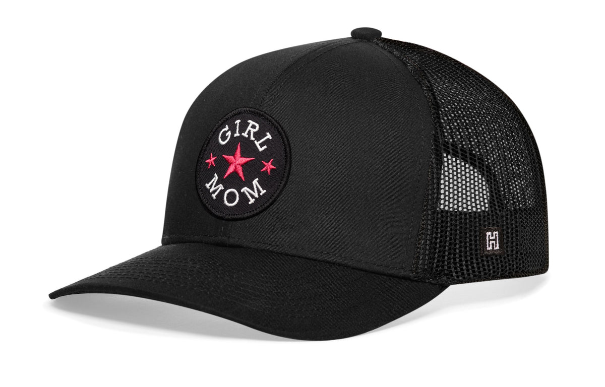 Girl Mom Trucker Hat | Black Snapback
