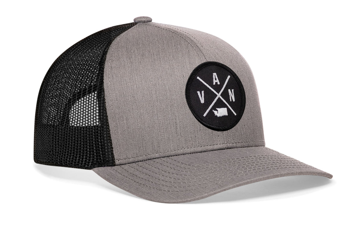 Vancouver Trucker Hat | Gray Black VAN Snapback