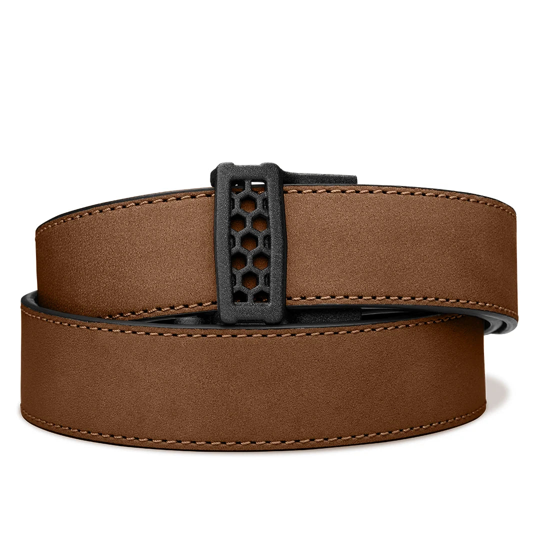 Kore Essentials Brown Buffalo Leather Gun Belt 1.5"