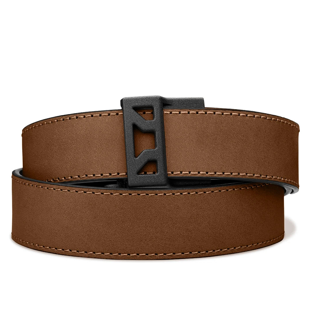 Kore Essentials Brown Buffalo Leather Gun Belt 1.5"