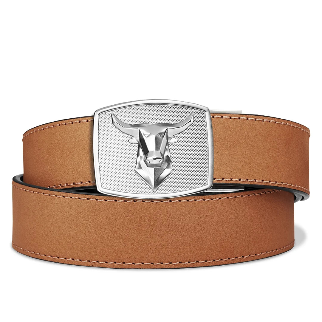 Kore Essentials Bull Buckle Buffalo Leather Gun Belt 1.5"