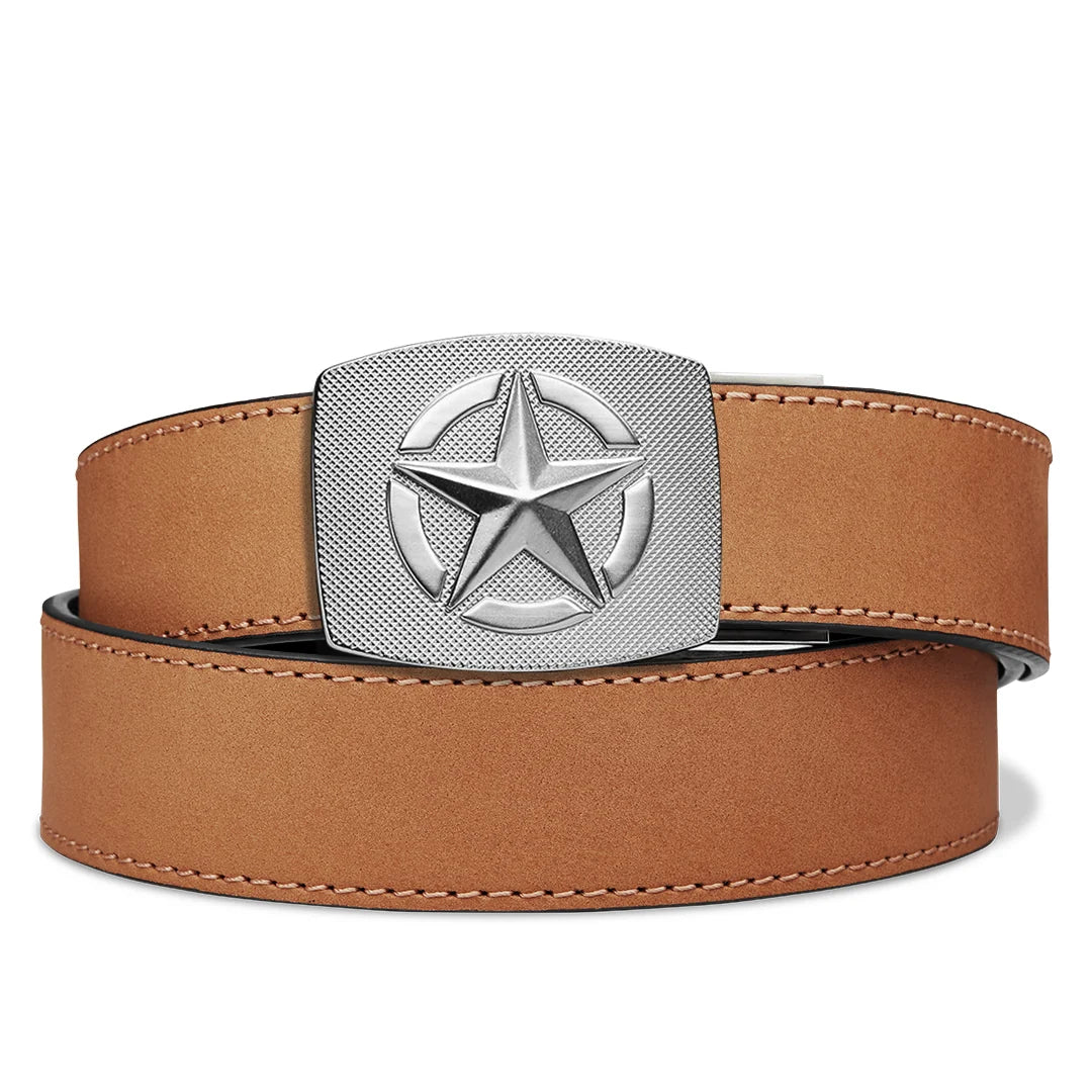 Kore Essentials Star Buckle Buffalo Leather Gun Belt 1.5"