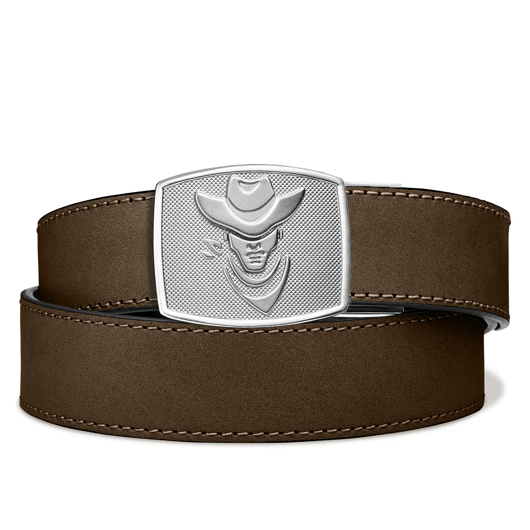 Kore Essentials Cowboy Buckle Buffalo Leather Gun Belt 1.5"