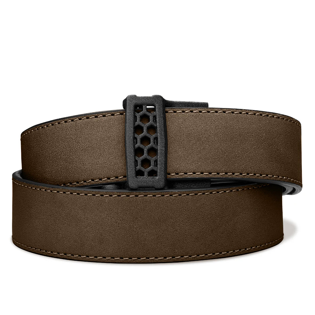 Kore Essentials Coffee Buffalo Leather Gun Belt 1.5"
