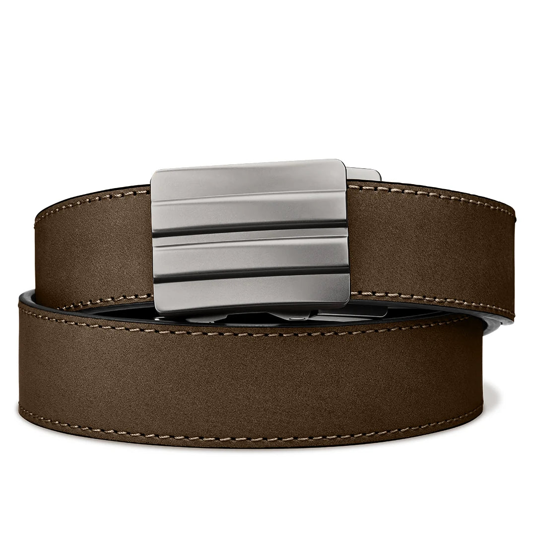 Kore Essentials Coffee Buffalo Leather Gun Belt 1.5"
