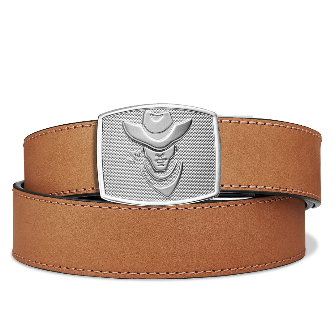 Kore Essentials Cowboy Buckle Buffalo Leather Gun Belt 1.5"