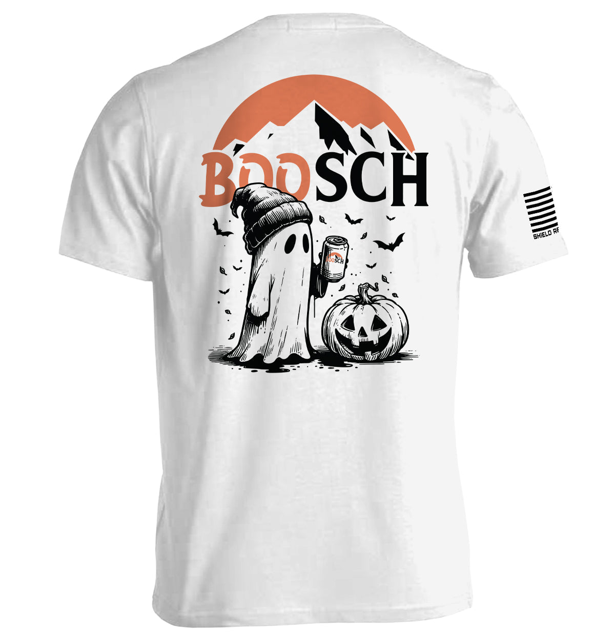 Shield Republic Boosch Beer Ghost | Funny Halloween Graphic T-Shirt & Apparel