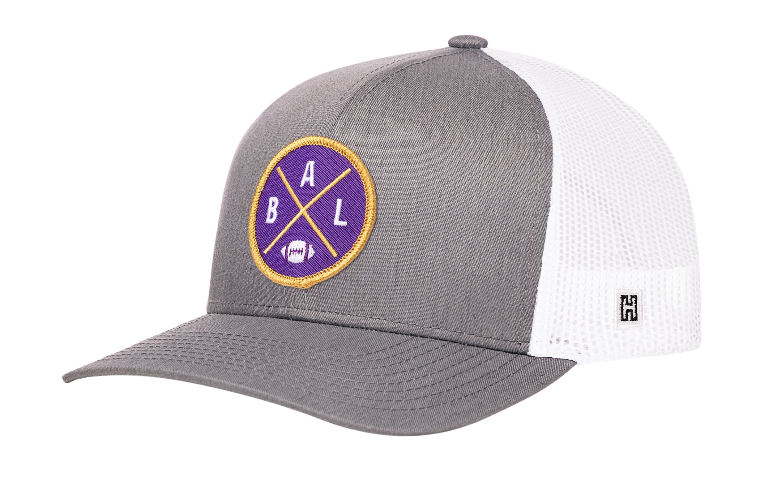 Baltimore Trucker Hat | Black BAL X Football Snapback
