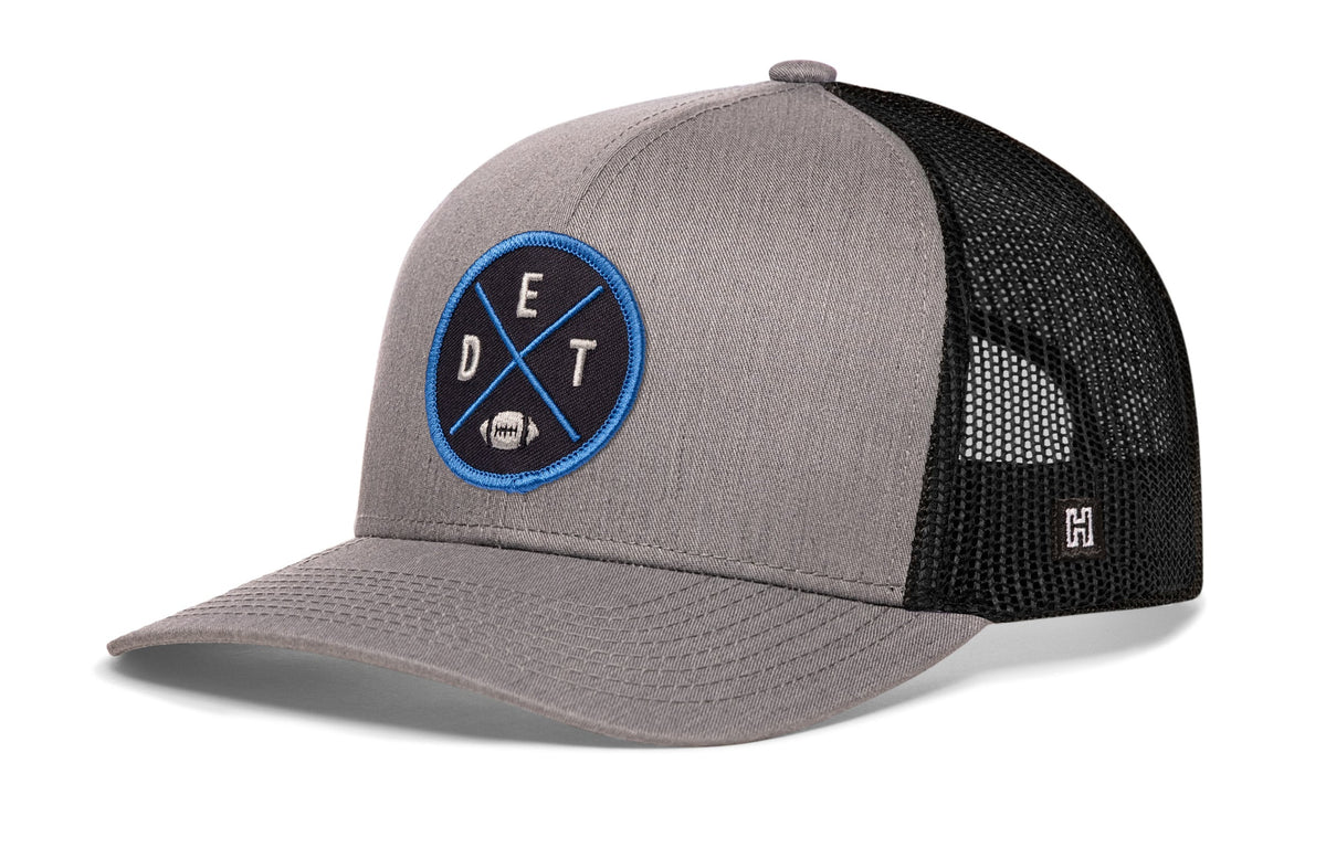 Detroit Football Trucker Hat | Black DET X Snapback