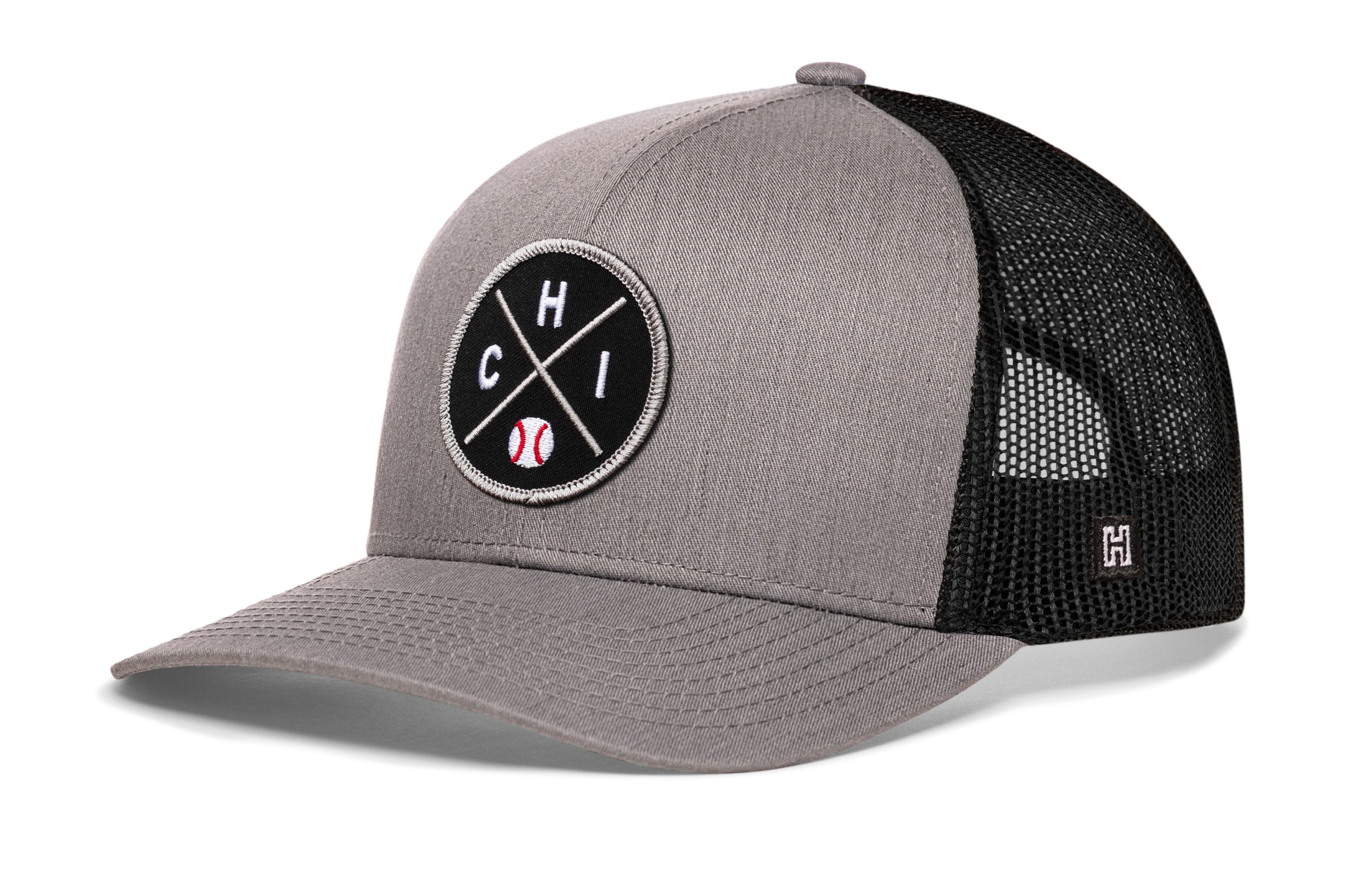 Chicago Trucker Hat | Silver CHI X Baseball Snapback