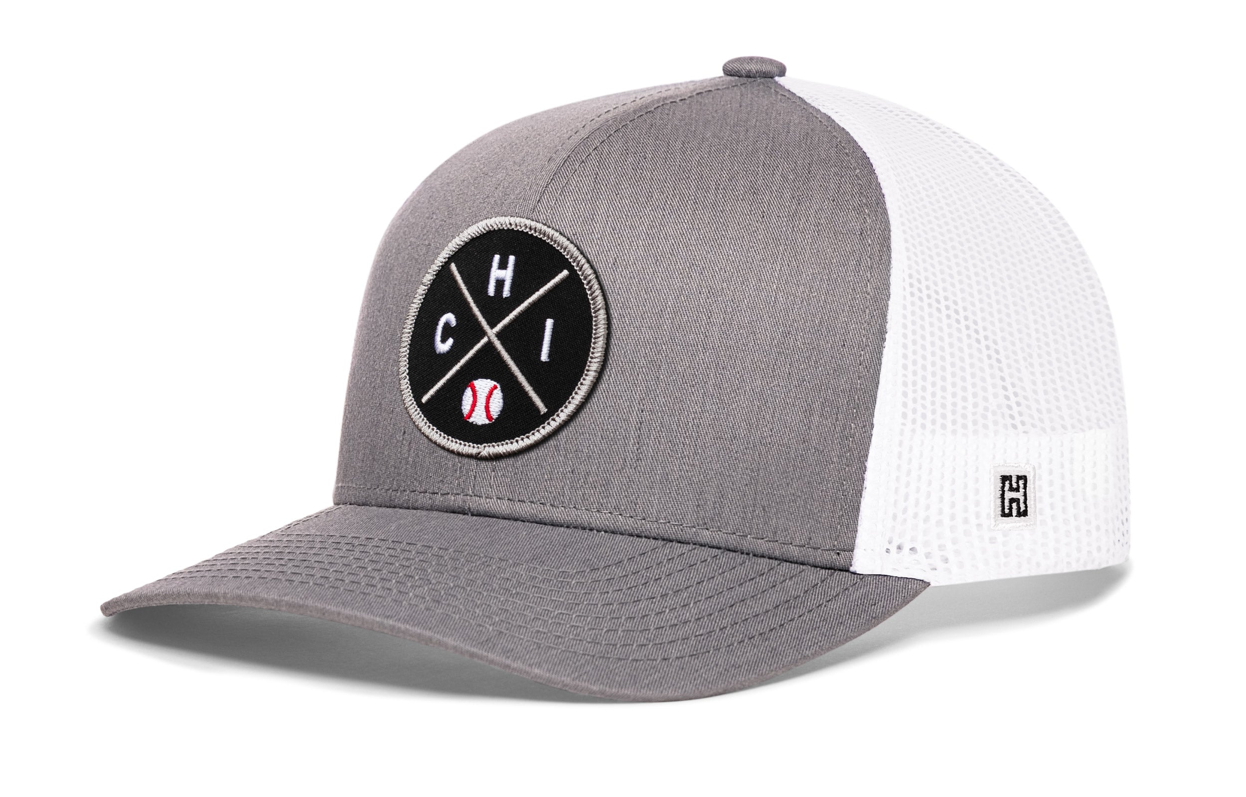 Chicago Trucker Hat | Silver CHI X Baseball Snapback