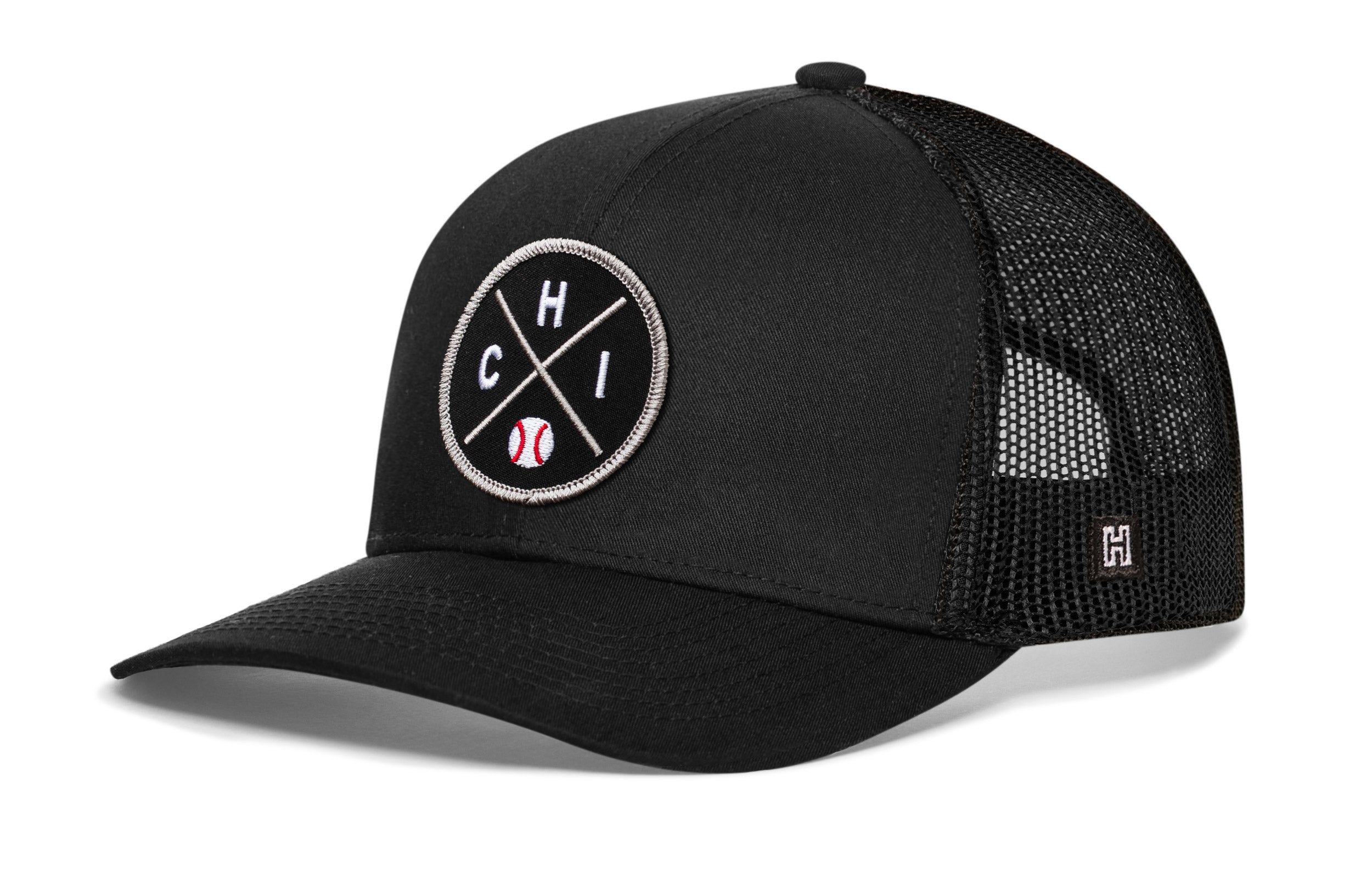 Chicago Trucker Hat | Silver CHI X Baseball Snapback