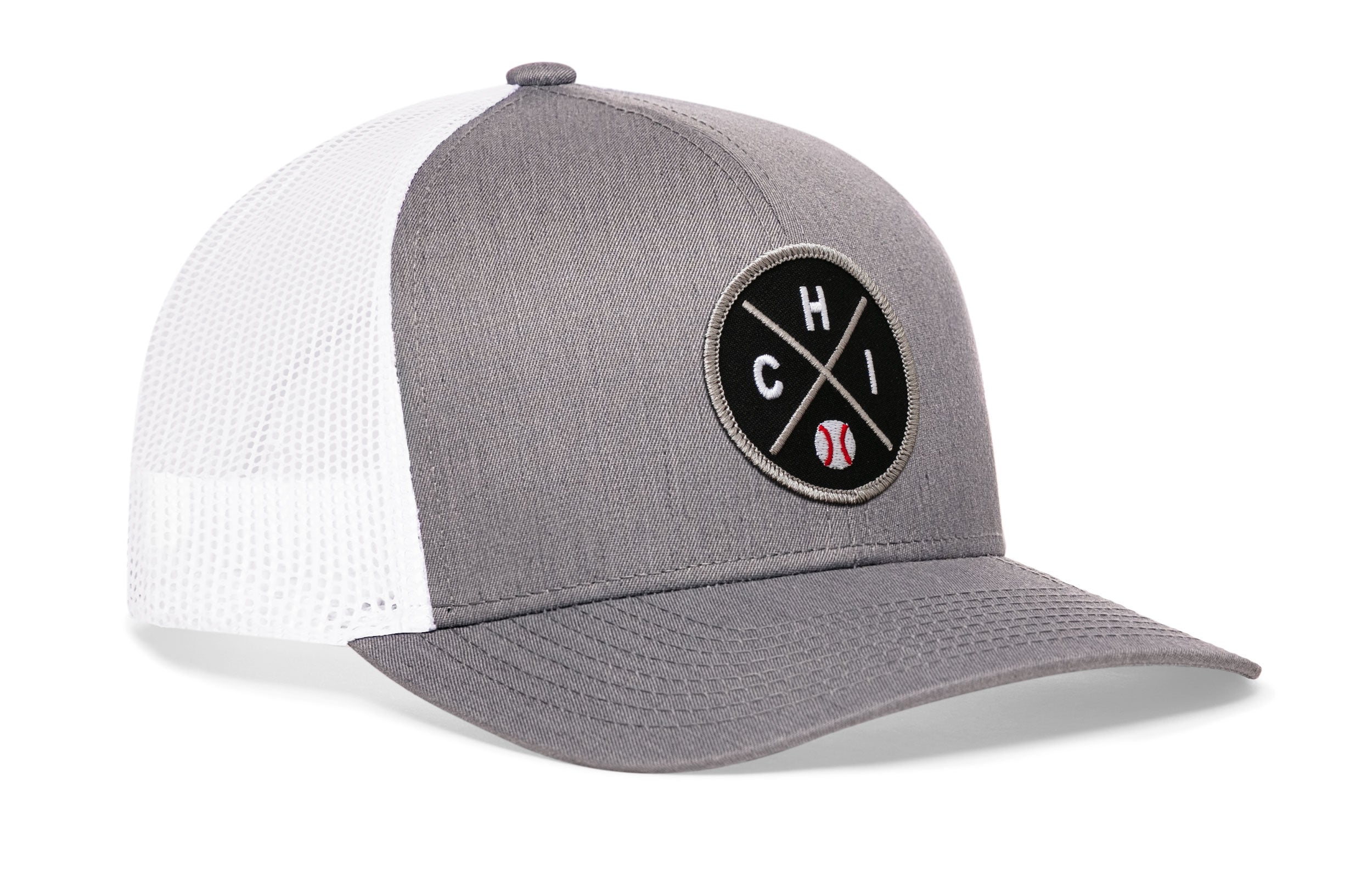 Chicago Trucker Hat | Silver CHI X Baseball Snapback