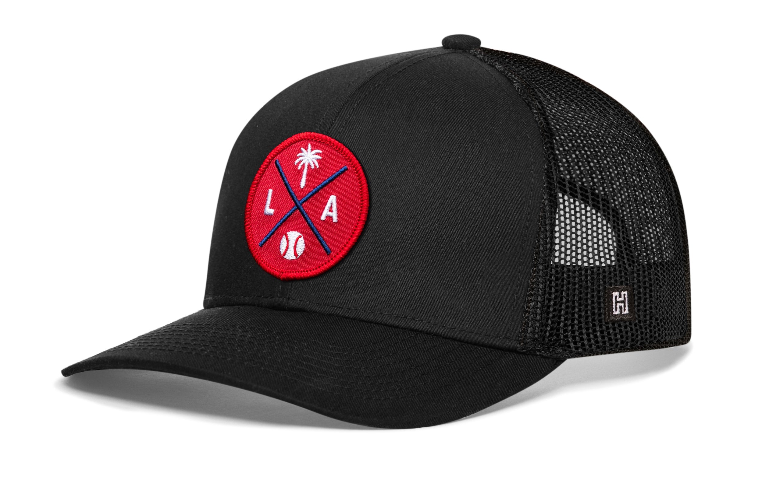 Los Angeles Trucker Hat | Red LA X Baseball Snapback