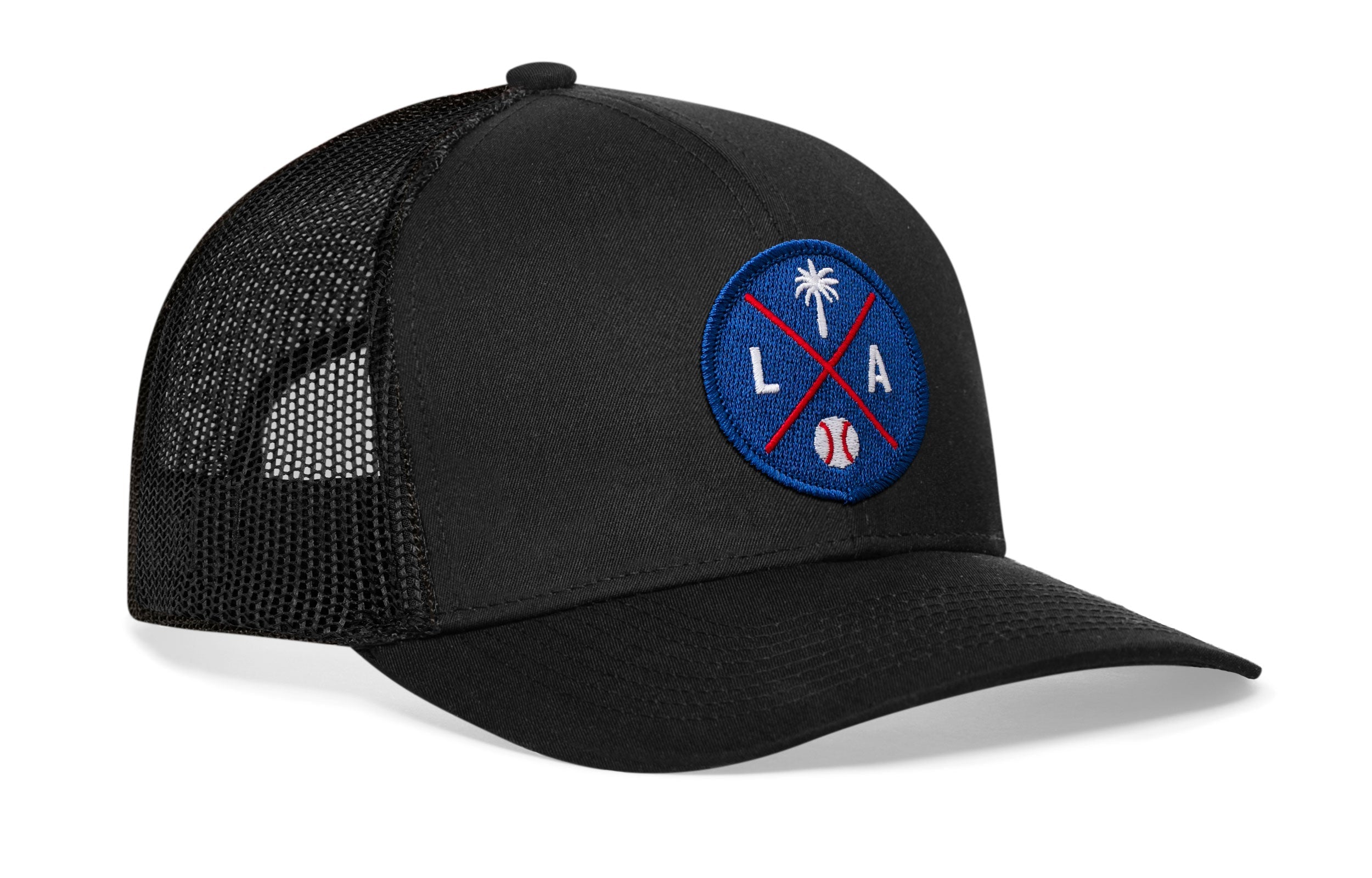 Los Angeles Trucker Hat | Blue LA X Baseball Snapback