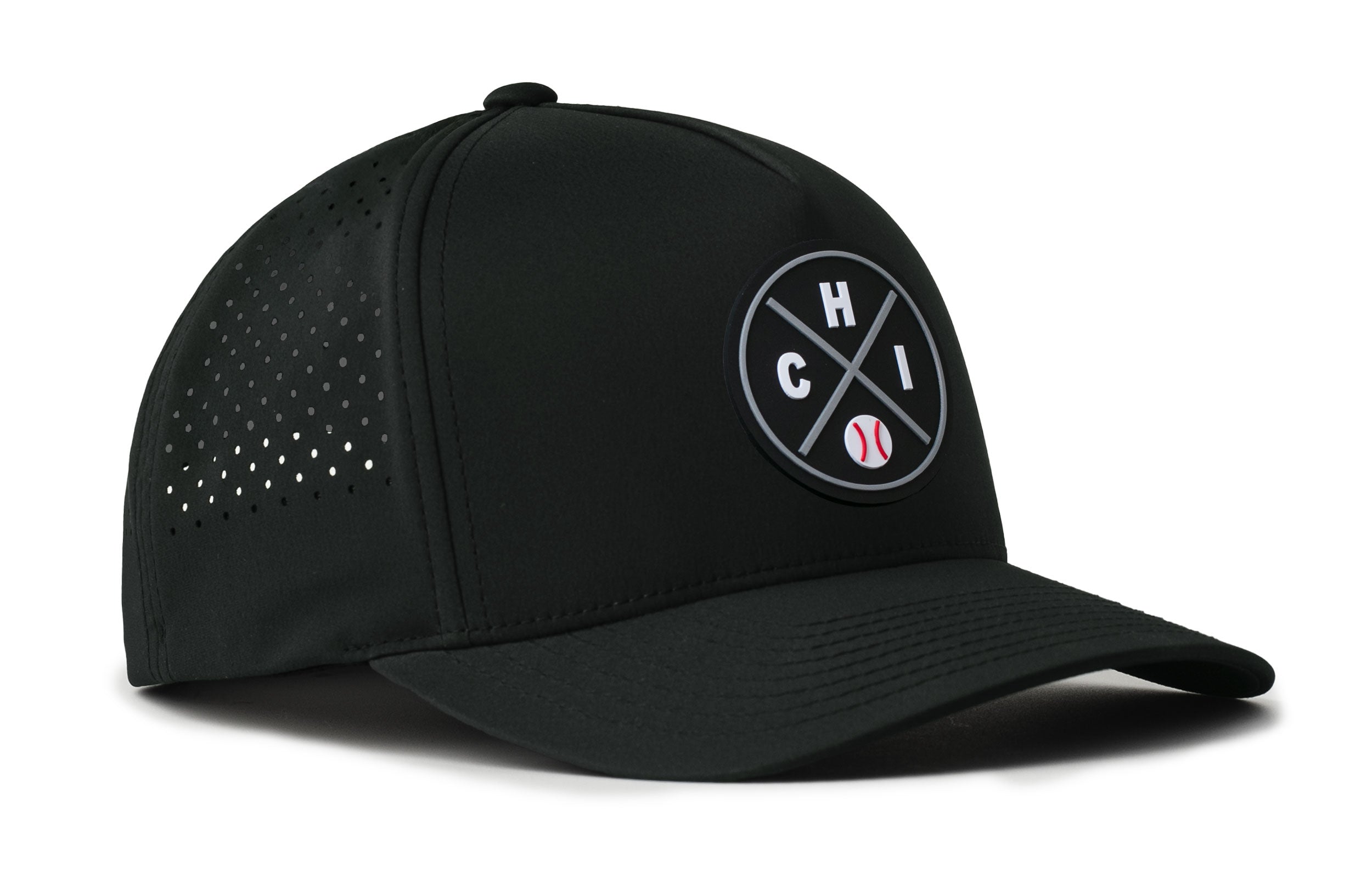 Chicago Baseball Performance 5-Panel Hat | Black CHI X Flexfit® Snapback
