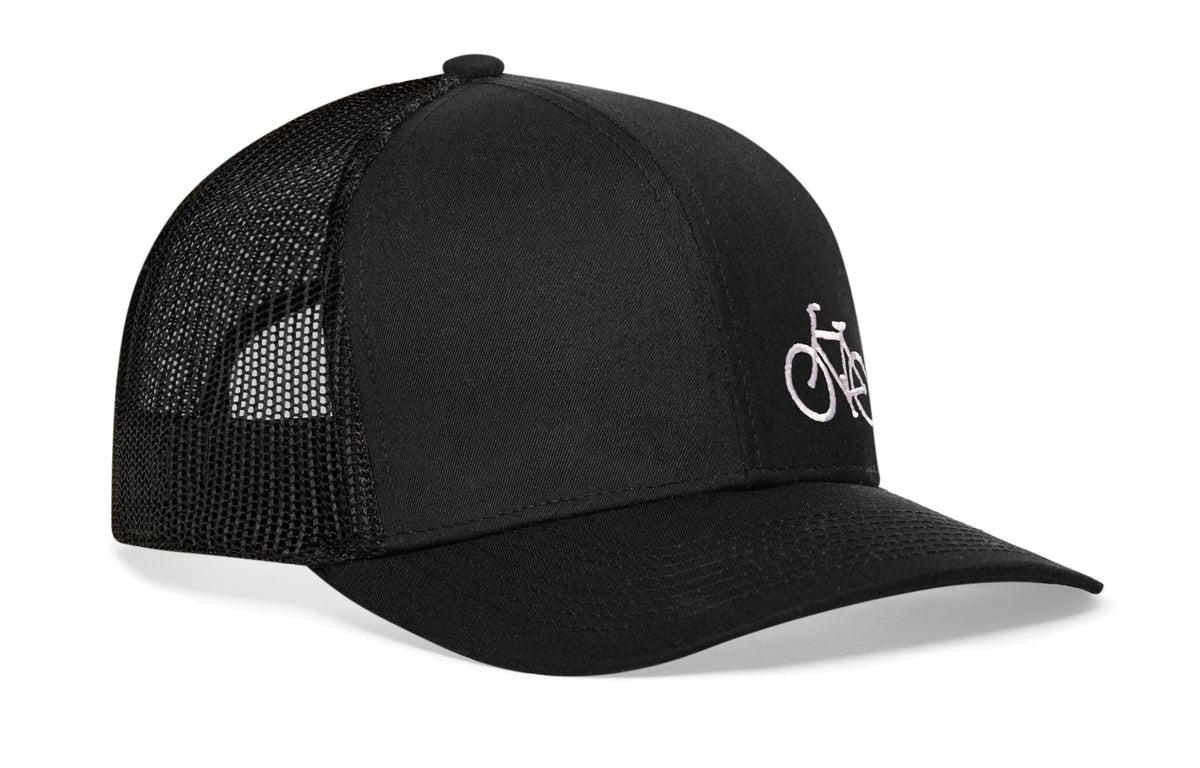 Bicycle Trucker Hat | Black Outdoors Snapback