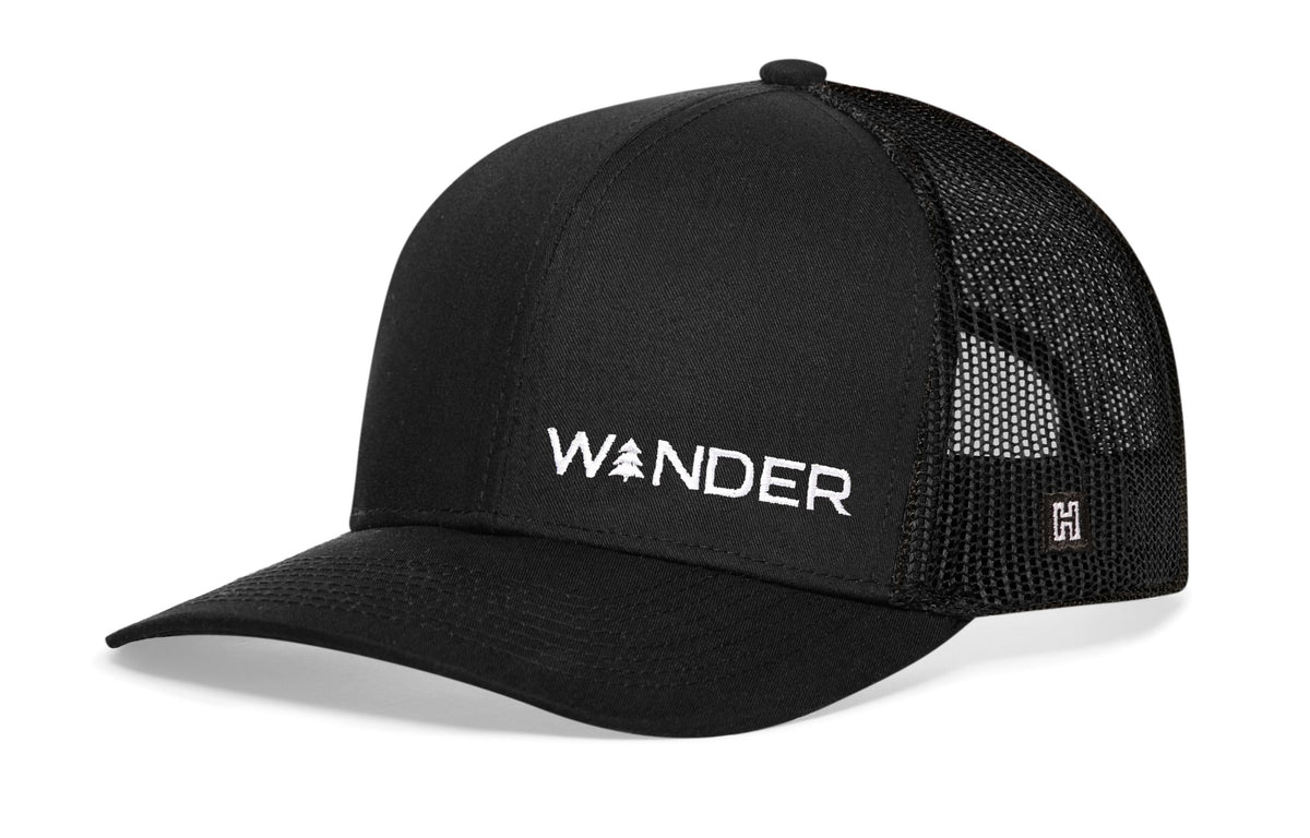 Wander Trucker Hat | Black Outdoors Snapback