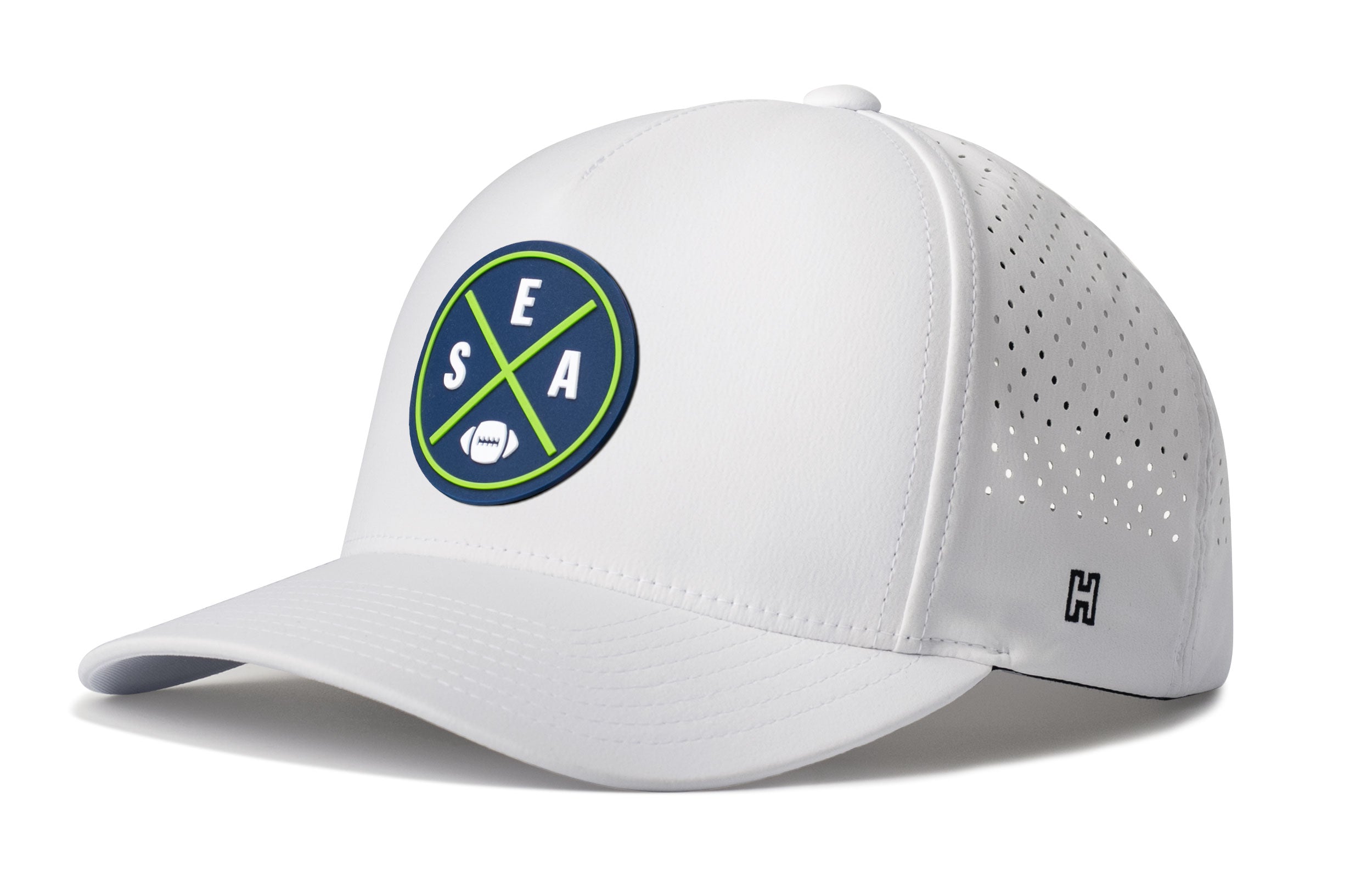 Seattle Football Performance 5-Panel Hat | Navy Blue SEA X Flexfit Snapback