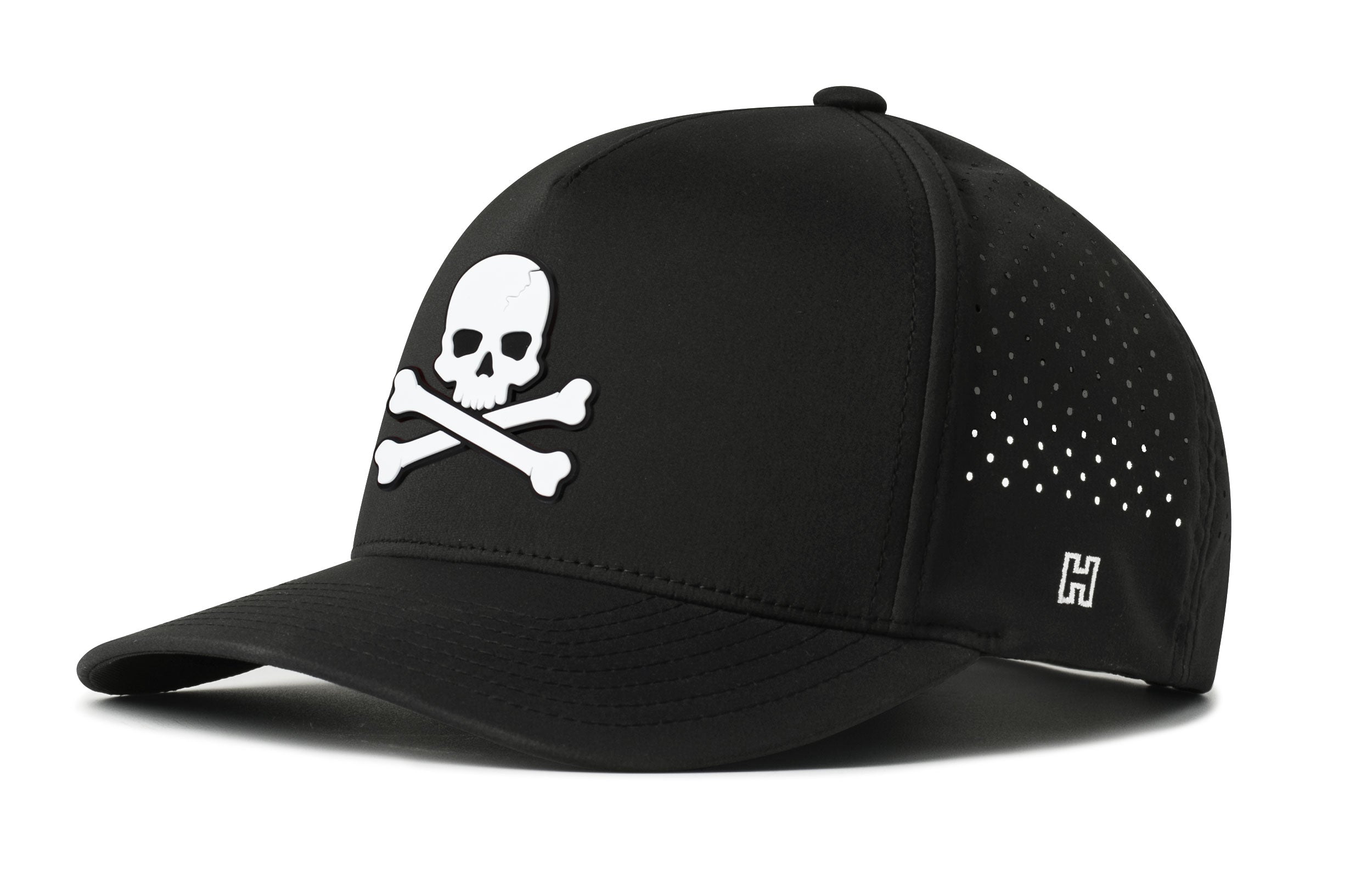 Skull and Crossbones Performance 5-Panel Hat | Jolly Roger Flexfit® Snapback