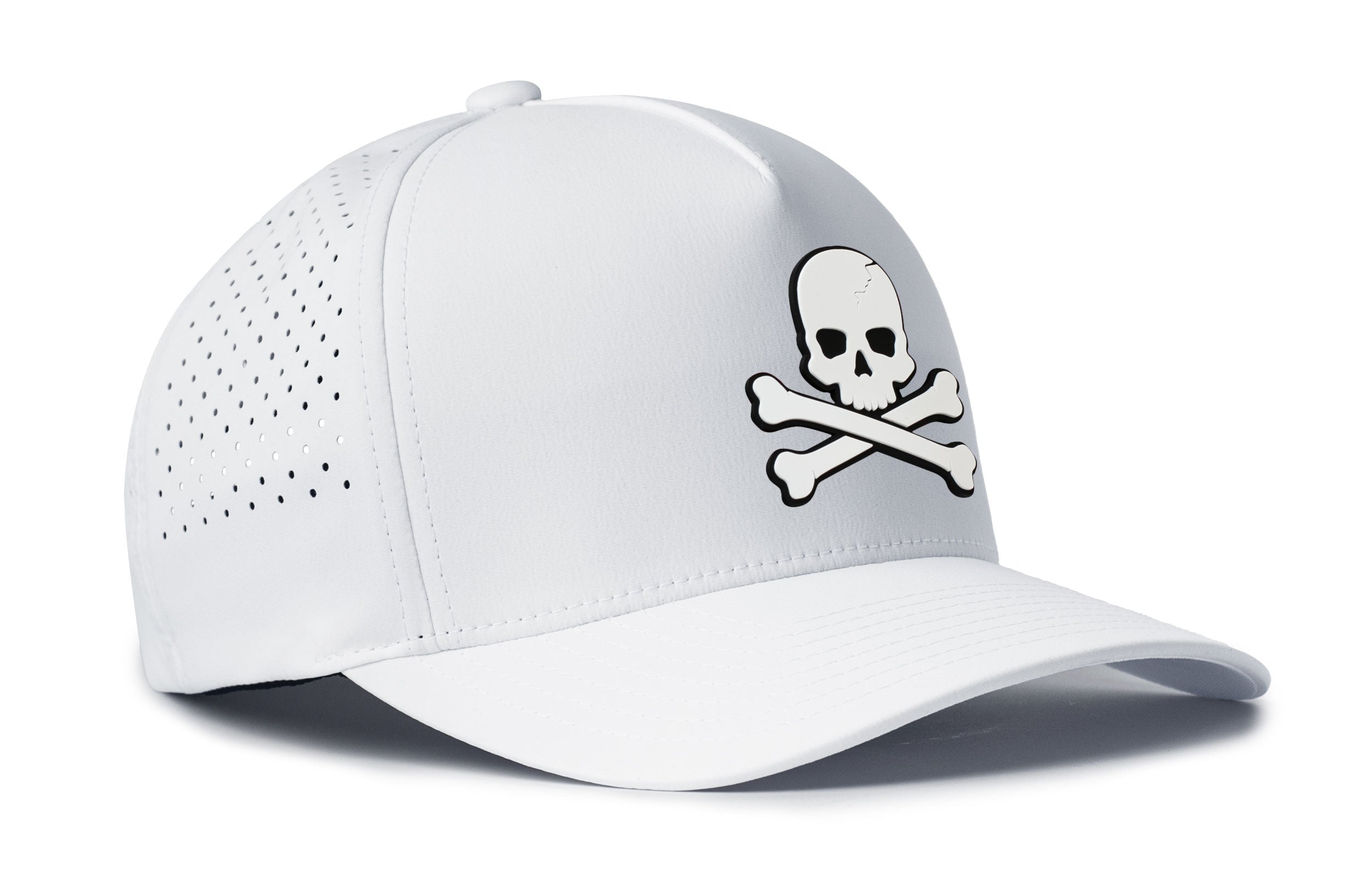 Skull and Crossbones Performance 5-Panel Hat | Jolly Roger Flexfit® Snapback