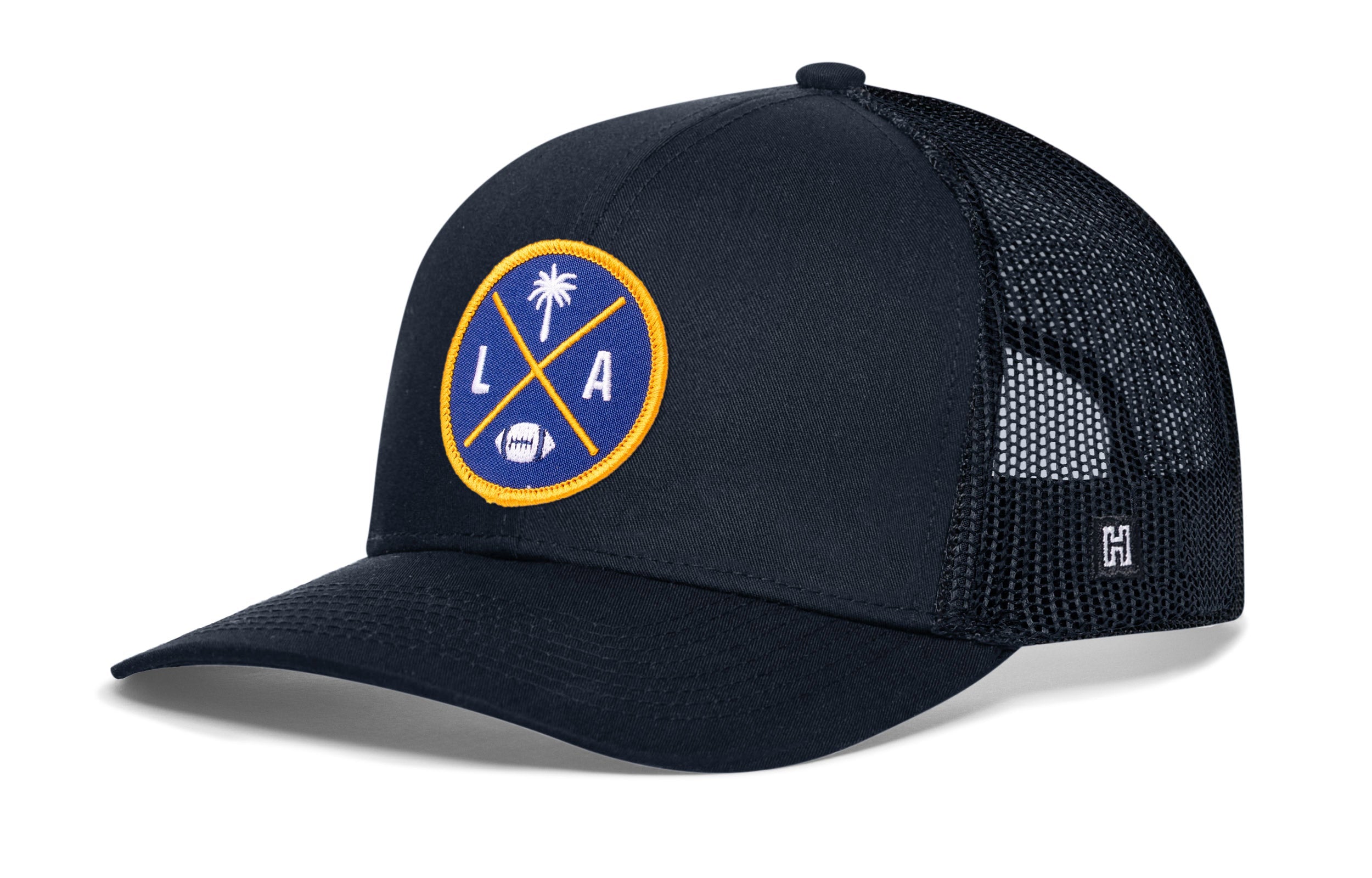 Los Angeles Football Trucker Hat | Dark Blue LA X Snapback