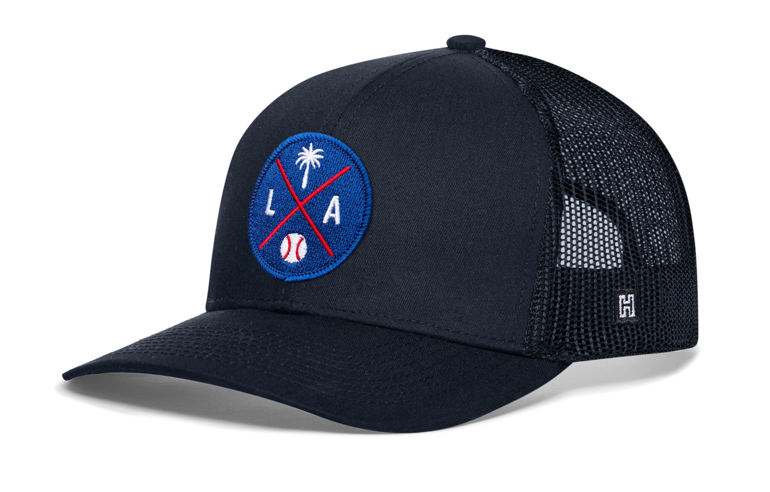 Los Angeles Trucker Hat | Blue LA X Baseball Snapback