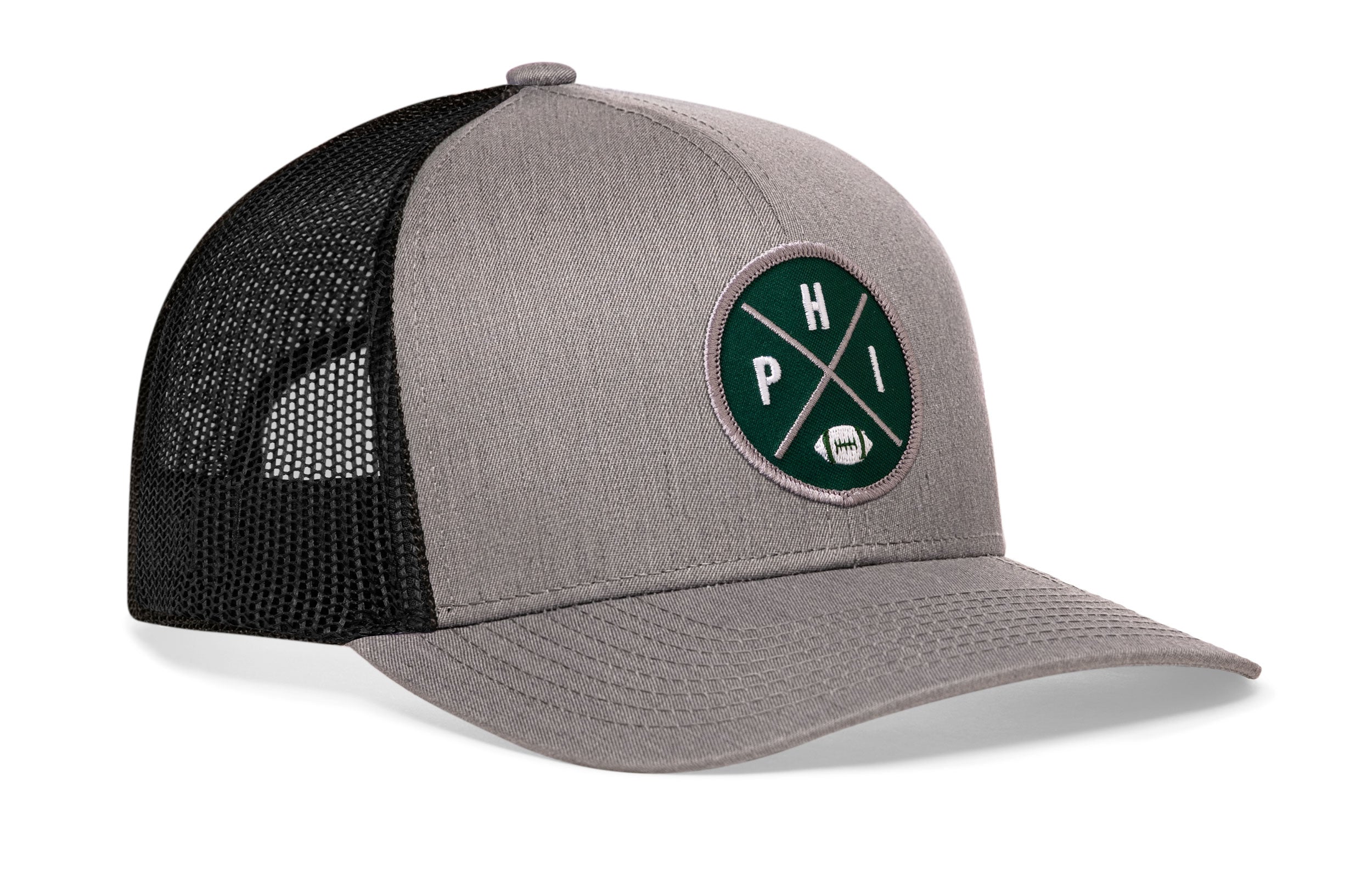 Philadelphia Football Trucker Hat | Dark Green PHI X Snapback