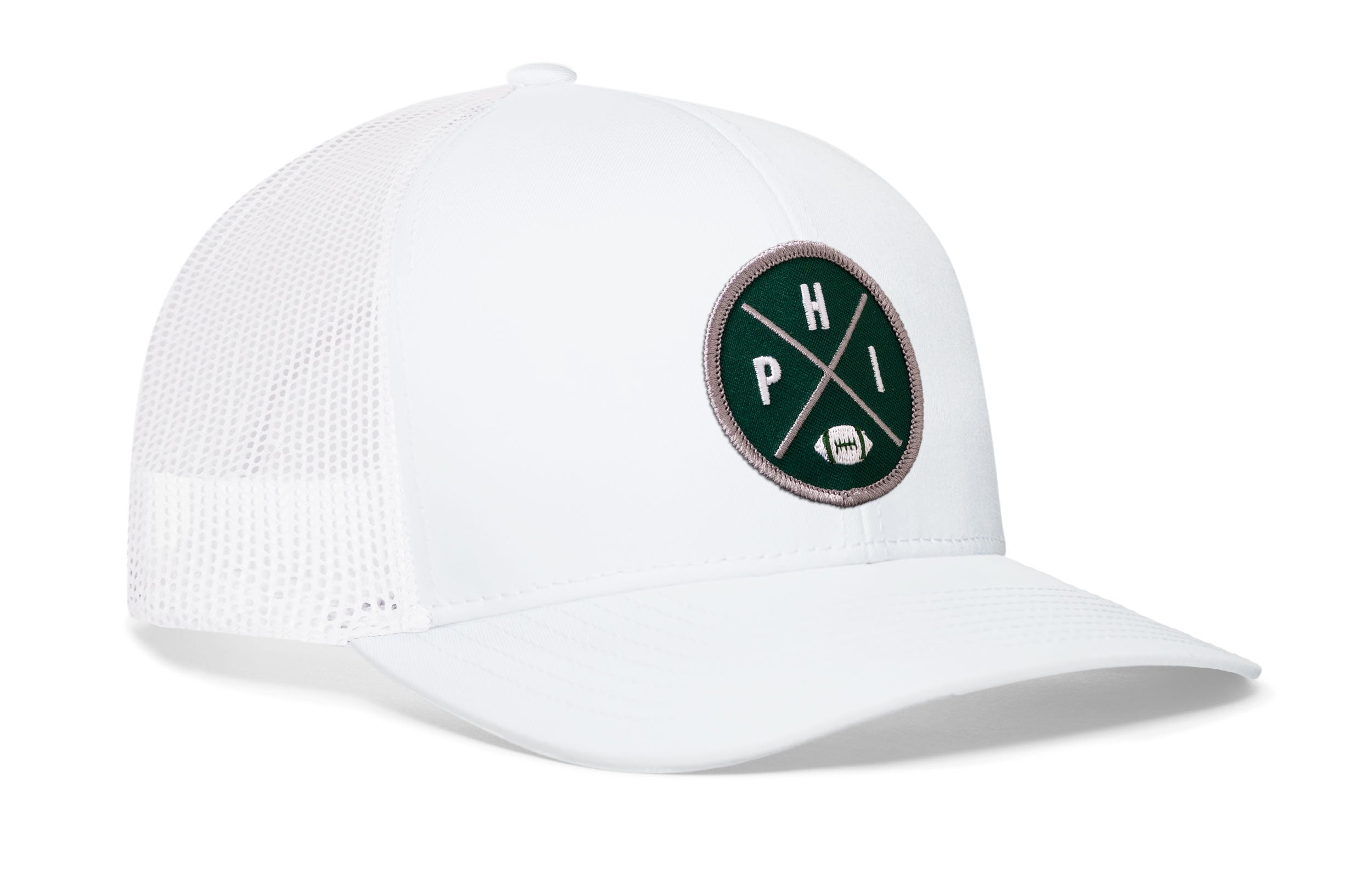 Philadelphia Football Trucker Hat | Dark Green PHI X Snapback