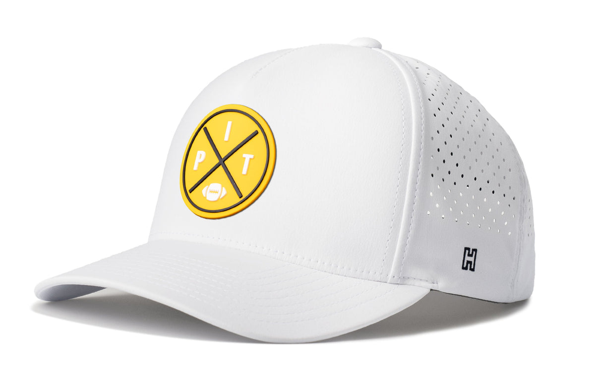 Pittsburgh Football Performance 5-Panel Hat | Yellow PIT X Flexfit Snapback