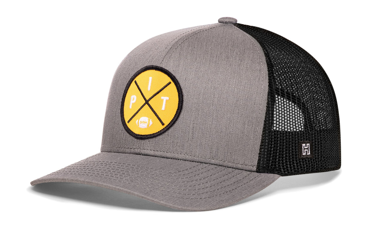 Pittsburgh Football Trucker Hat | Yellow PIT X Snapback
