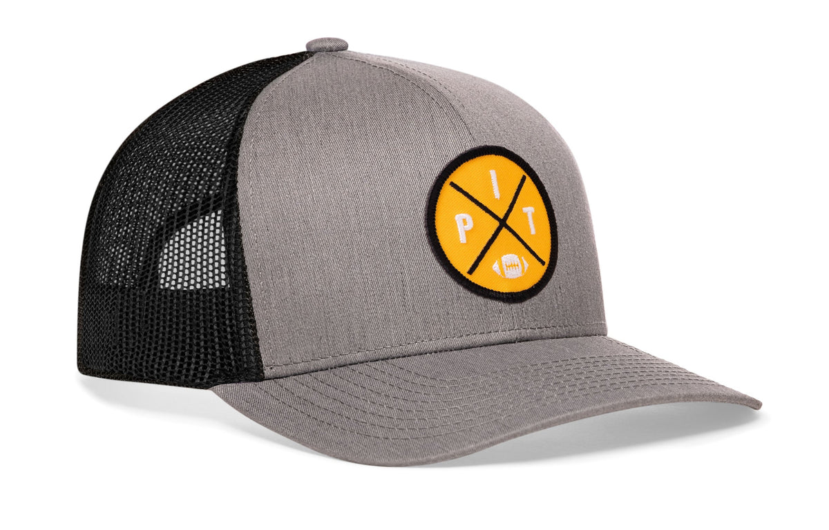 Pittsburgh Football Trucker Hat | Yellow PIT X Snapback