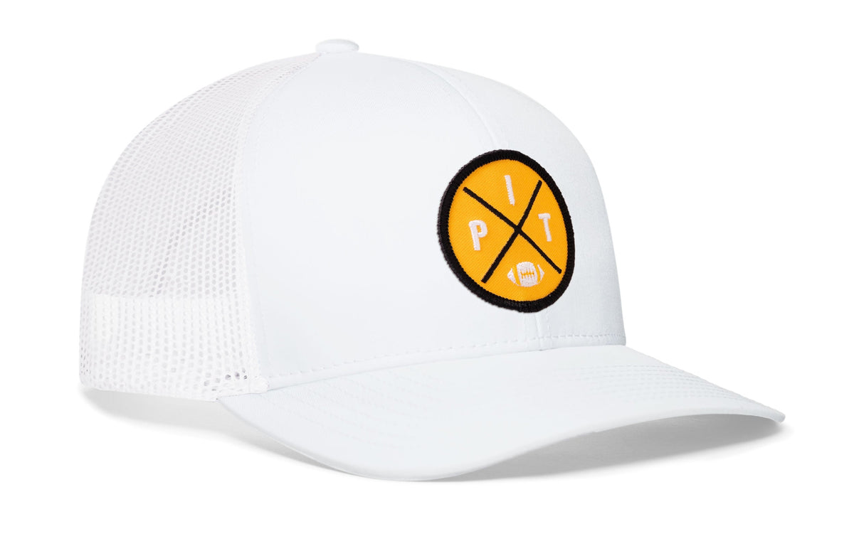 Pittsburgh Football Trucker Hat | Yellow PIT X Snapback