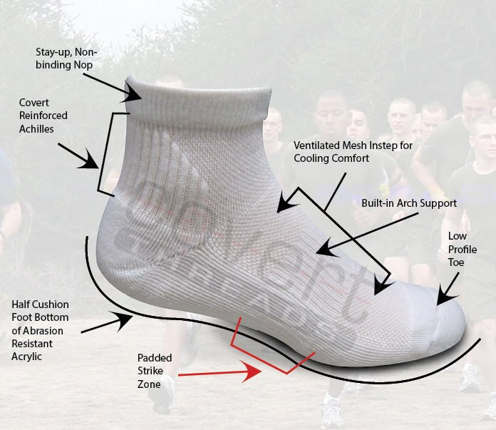 Covert Threads PT Mini Crew Sock