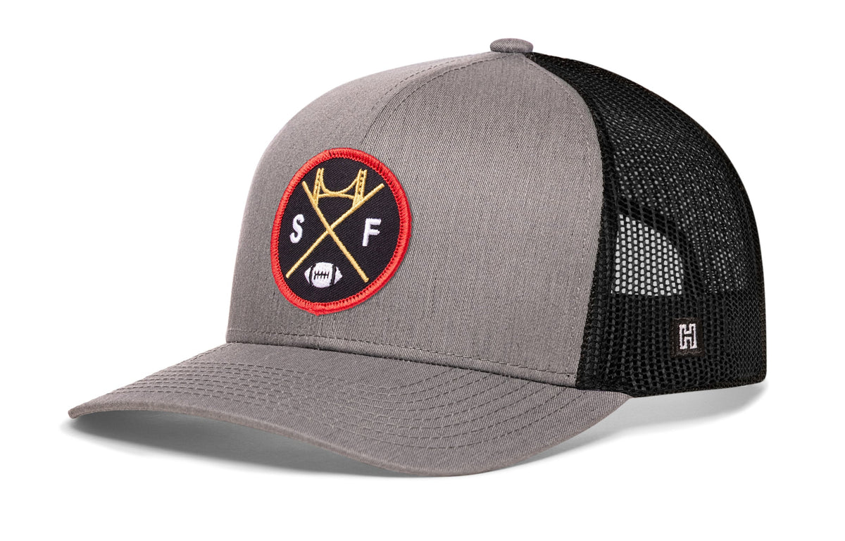 San Francisco Football Trucker Hat | Black SF X Snapback