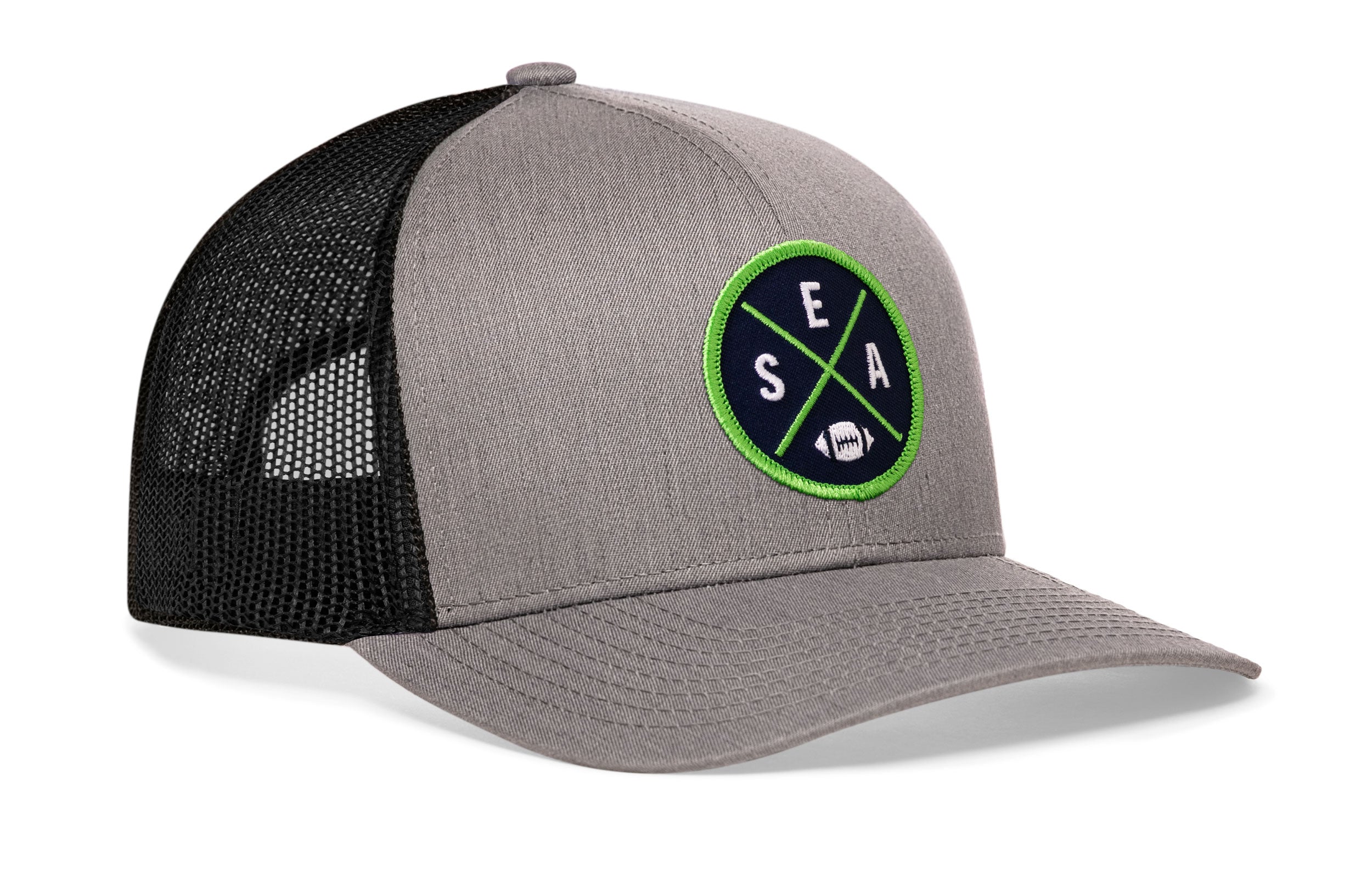 Seattle Football Trucker Hat | Navy Blue SEA X Snapback