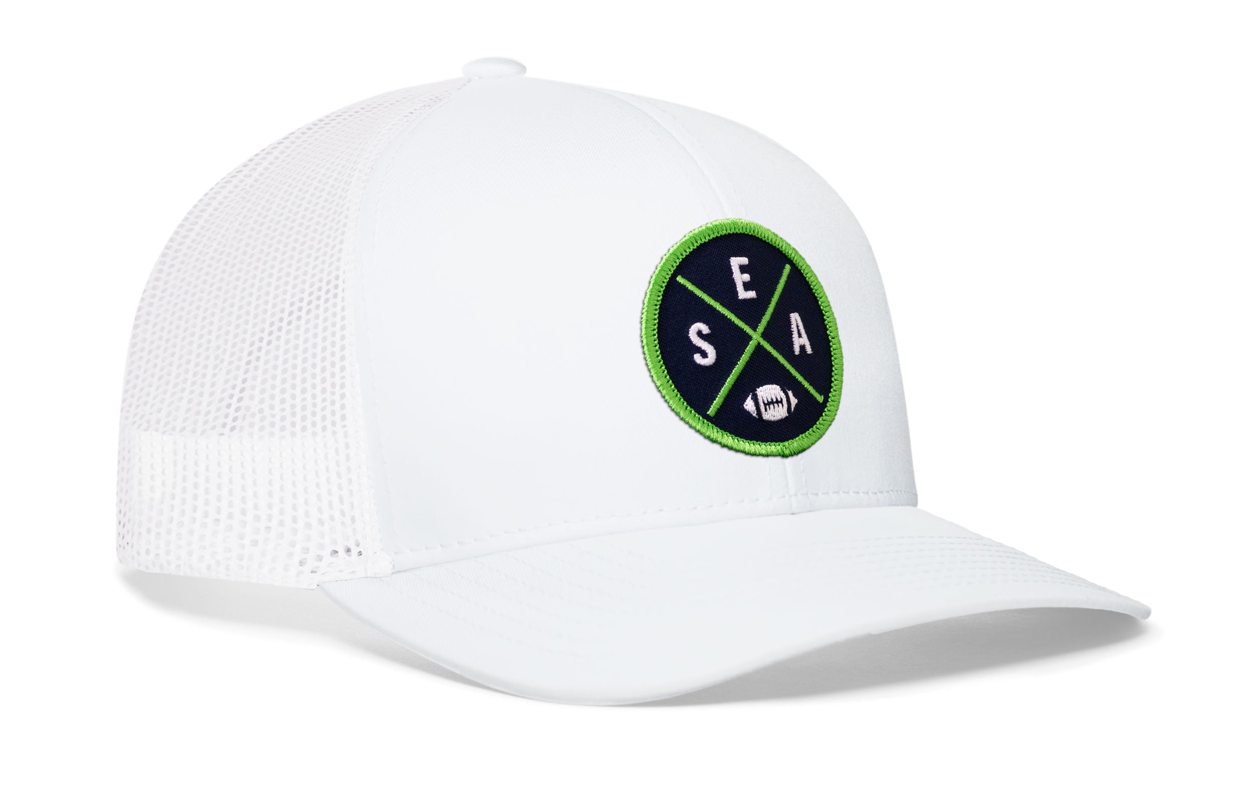 Seattle Football Trucker Hat | Navy Blue SEA X Snapback