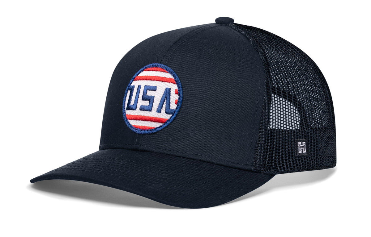 USA Stripes Trucker Hat | Black America Snapback