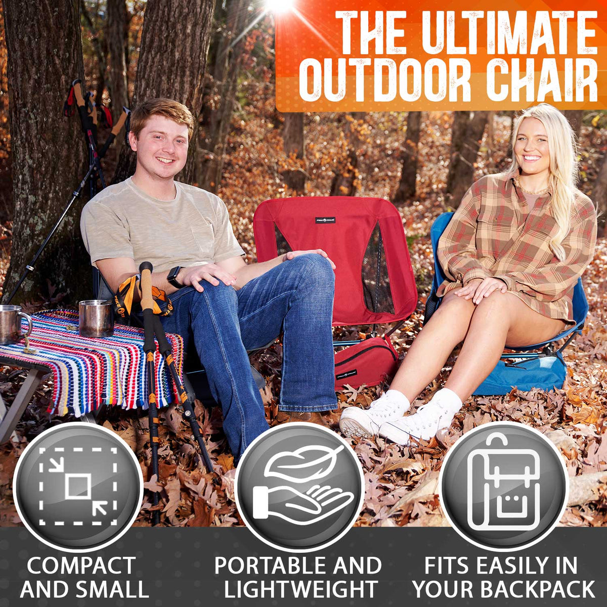 Pike Trail Ultralight Compact Camping Chair | Portable Outdoor Folding Chair