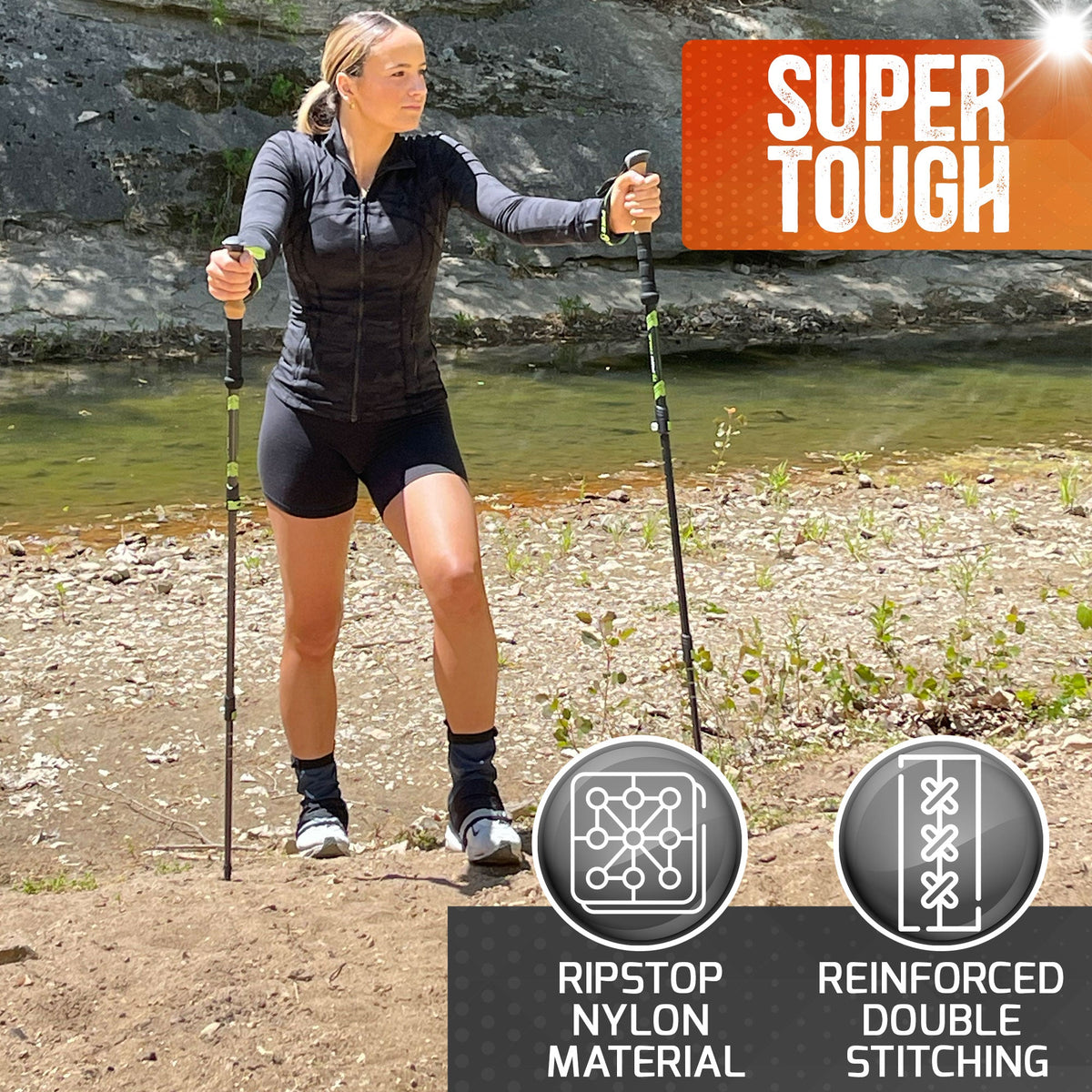 Pike Trail Mid Length Gaiters – Waterproof, Adjustable Small/Medium Hiking & Hunting Gaiters