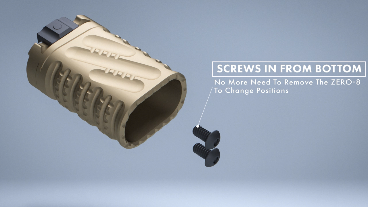 True North Concepts Zero-8 Multi-Angle Grip V2, Aluminum, K size, MLok Interface