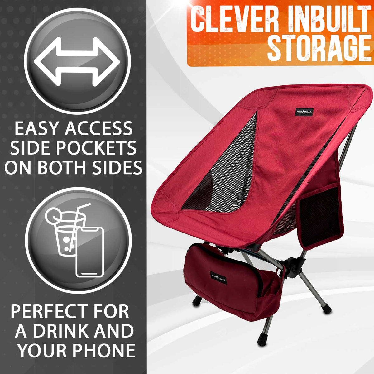Pike Trail Ultralight Compact Camping Chair | Portable Outdoor Folding Chair